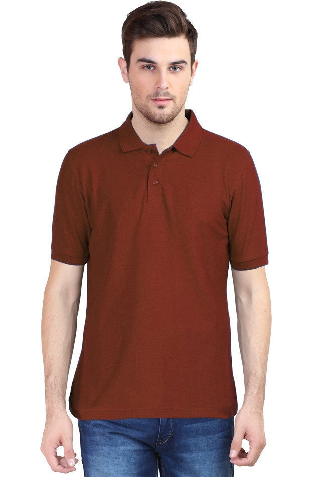 SOLID POLO - BRICK RED