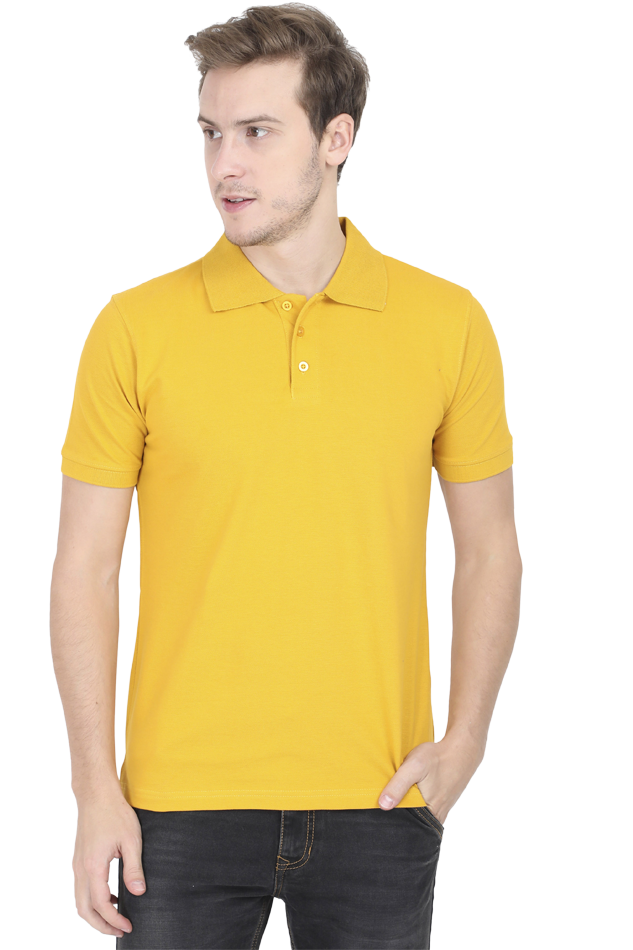 SOLID POLO - MUSTARD
