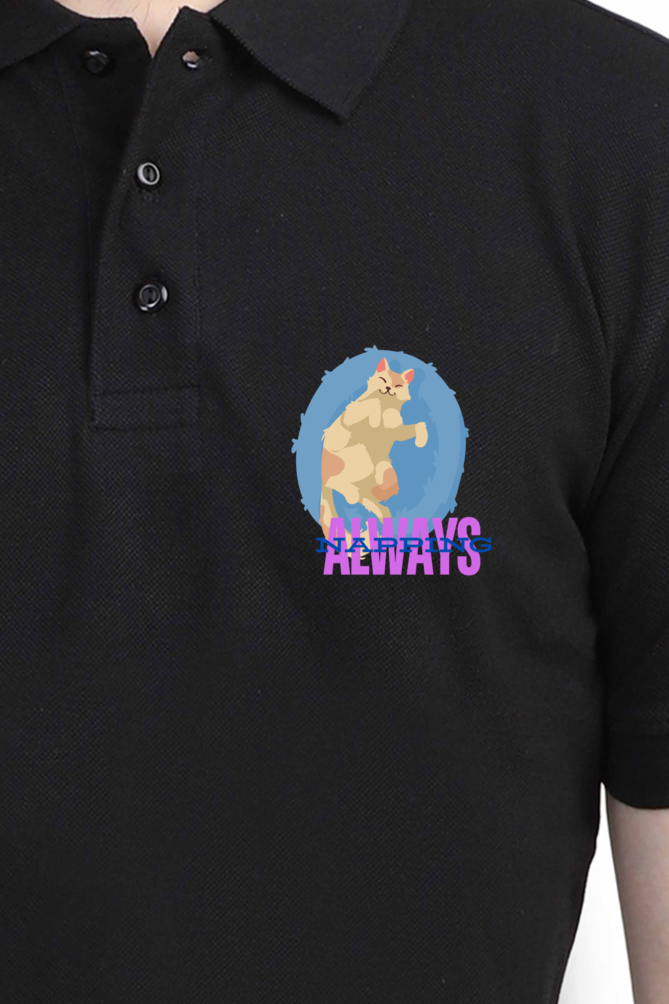 ALWAYS NAPPING CAT - MEN'S POLO TSHIRT