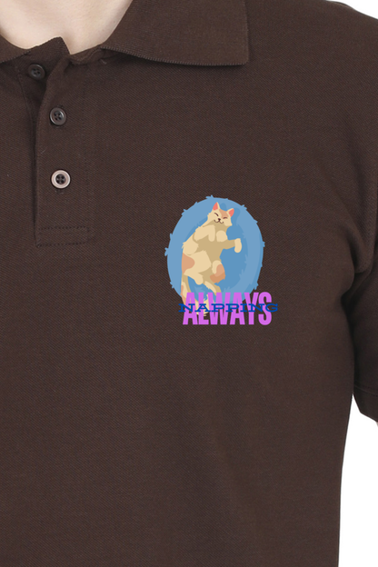 ALWAYS NAPPING CAT - MEN'S POLO TSHIRT