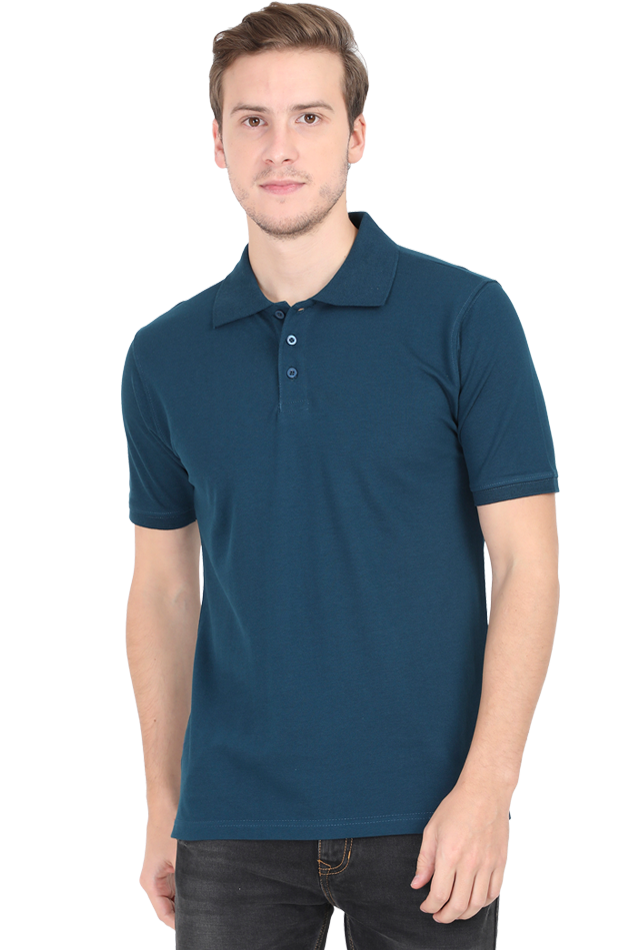 SOLID POLO - PETROL BLUE