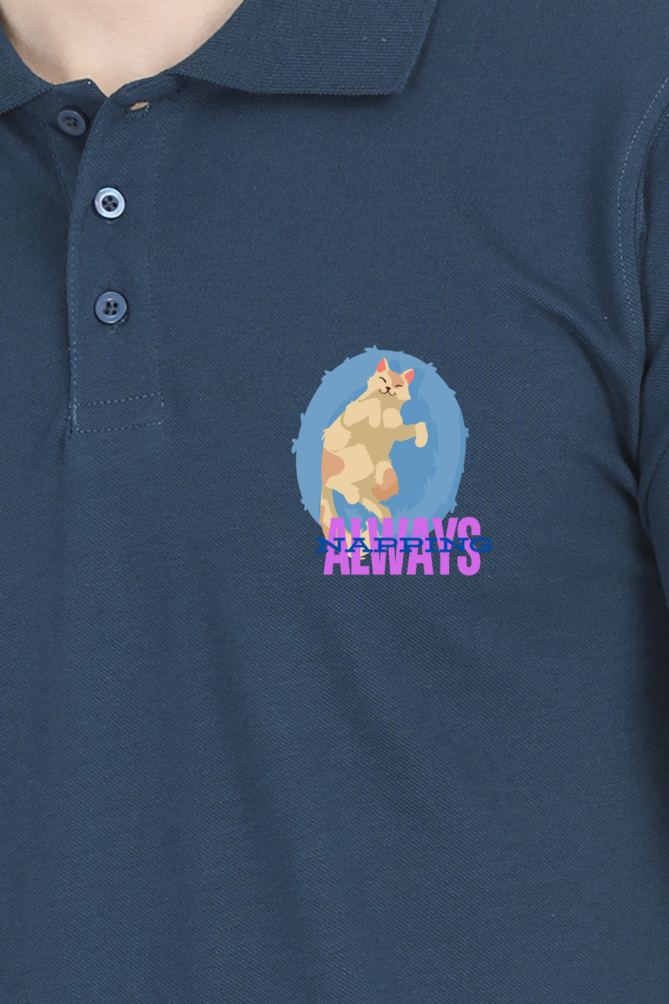 ALWAYS NAPPING CAT - MEN'S POLO TSHIRT