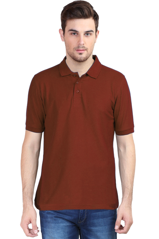 SOLID POLO - BRICK RED