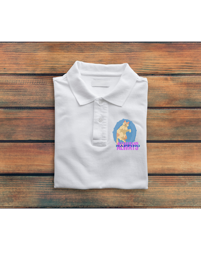 ALWAYS NAPPING CAT - MEN'S POLO TSHIRT